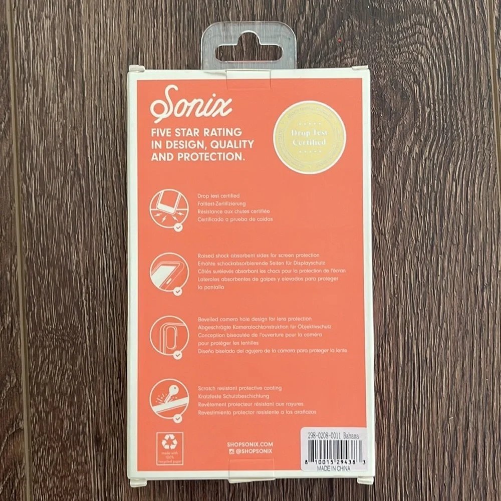 Sonix Bahamas Case for iPhone 12 /12Pro Palm Leaf Clear Cover.